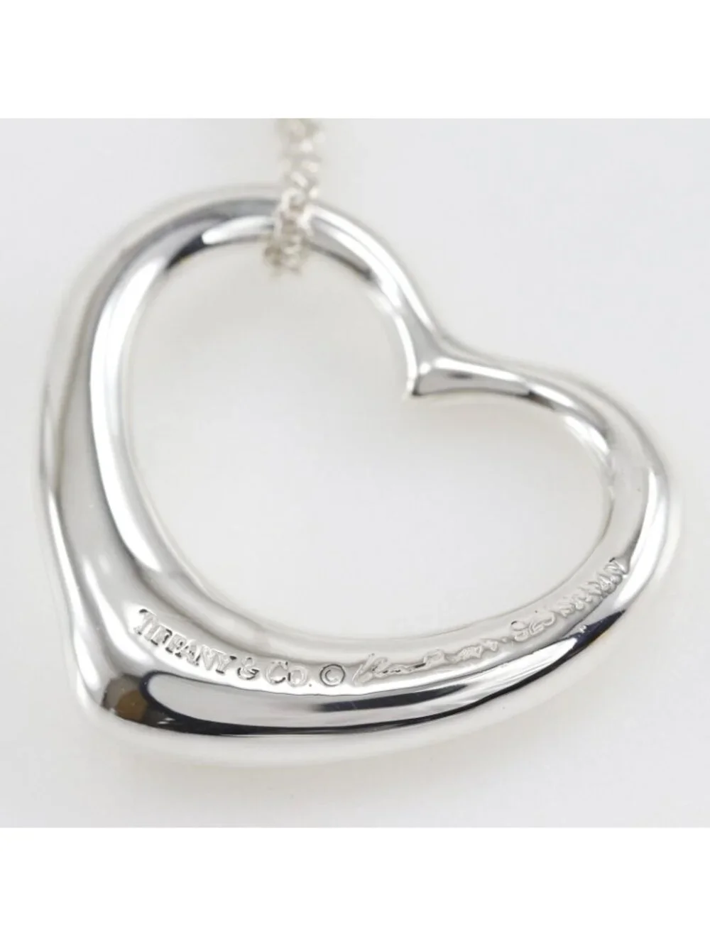 Tiffany & Co Open Heart Elsa Peretti 925 Sterling Silver Necklace